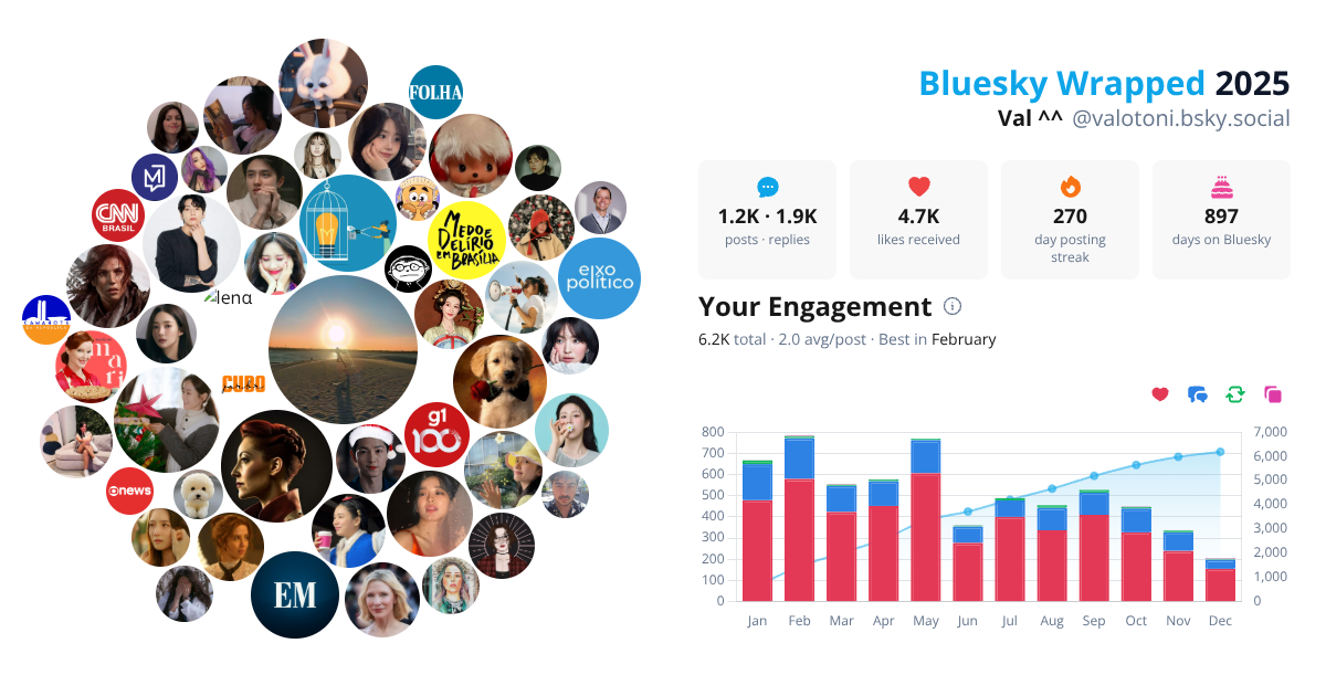 Your Bluesky Wrapped 2025 preview