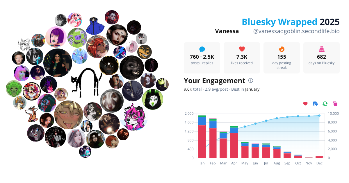 Your Bluesky Wrapped 2025 preview