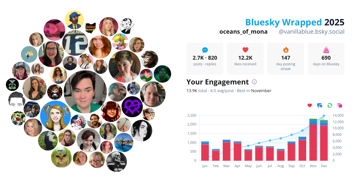 Your Bluesky Wrapped 2025 preview