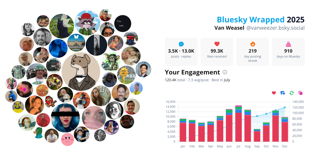 Your Bluesky Wrapped 2025 preview
