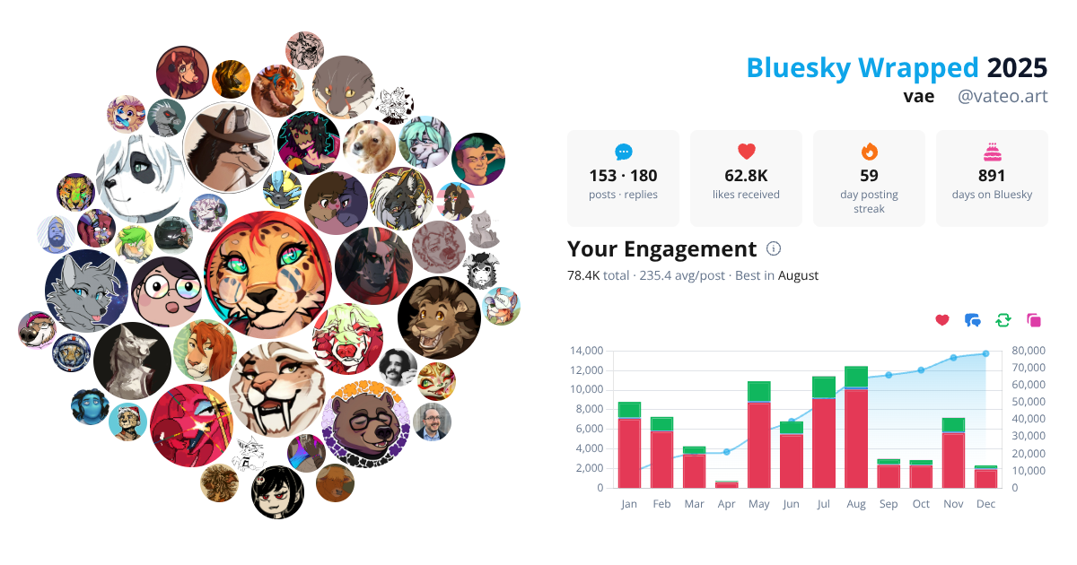 Your Bluesky Wrapped 2025 preview