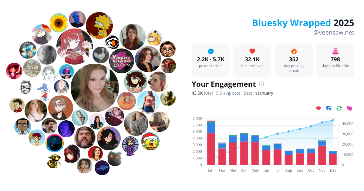 Your Bluesky Wrapped 2025 preview