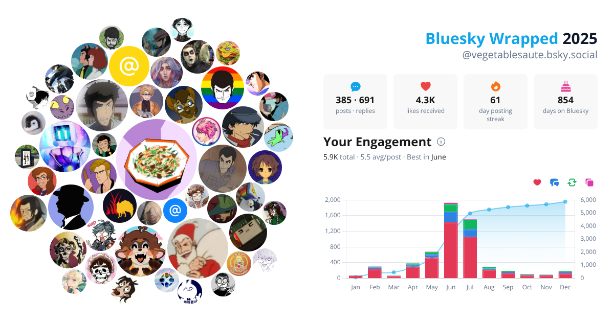 Your Bluesky Wrapped 2025 preview