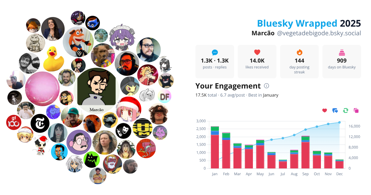 Your Bluesky Wrapped 2025 preview