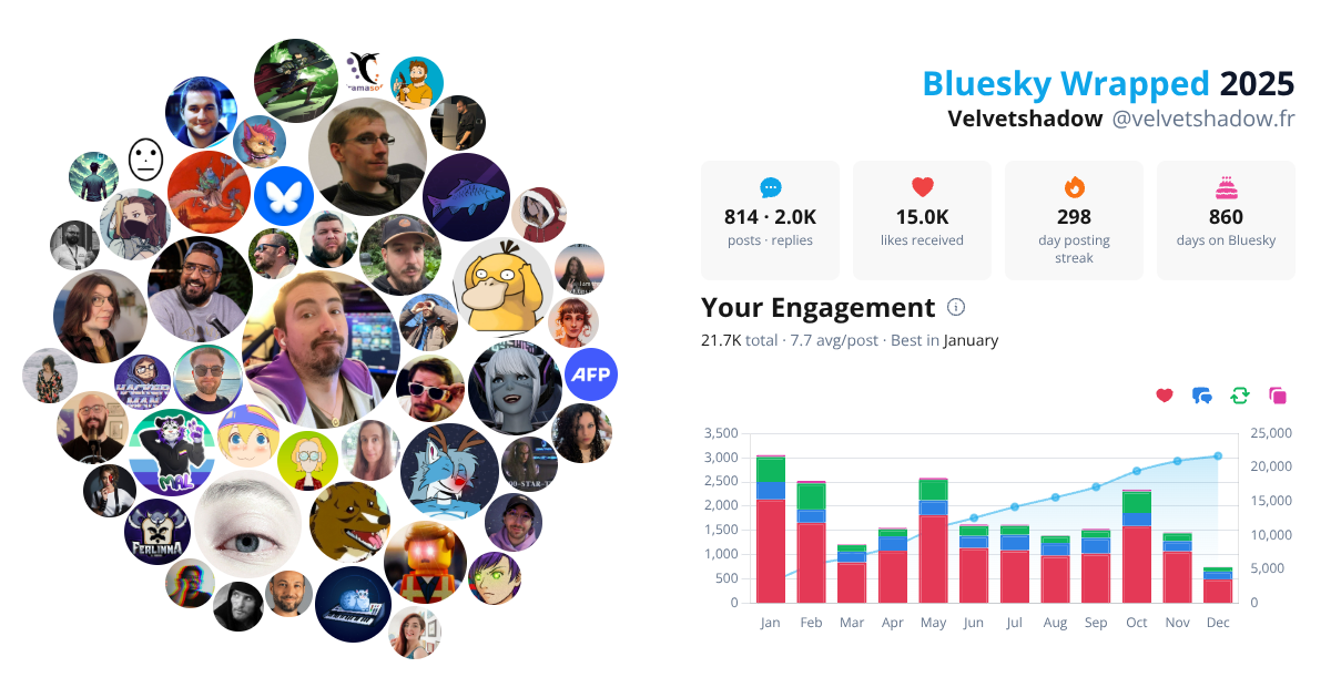 Your Bluesky Wrapped 2025 preview