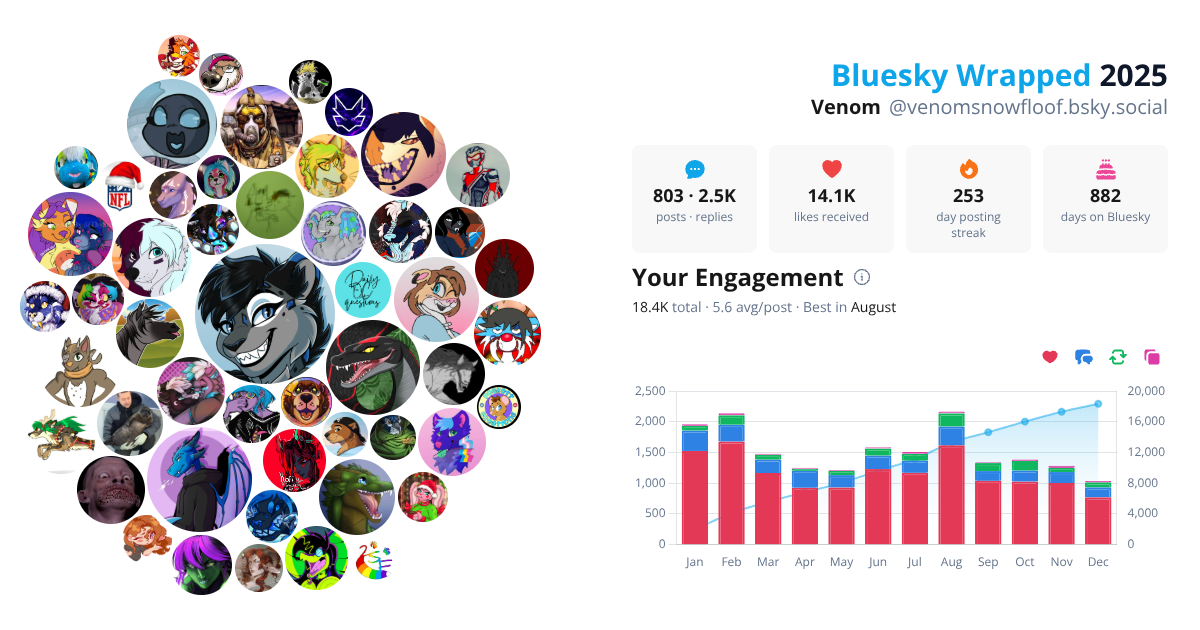 Your Bluesky Wrapped 2025 preview