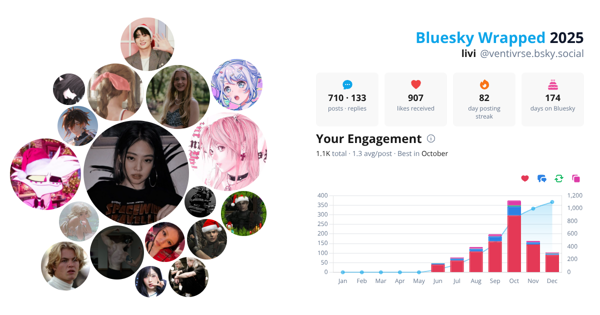 Your Bluesky Wrapped 2025 preview