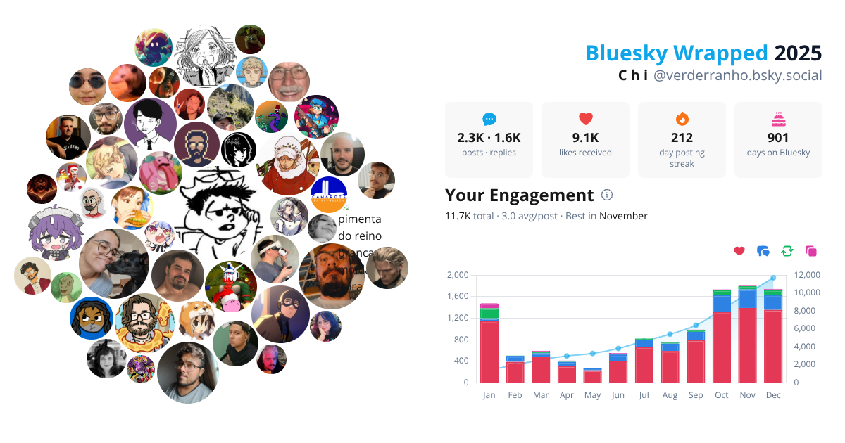 Your Bluesky Wrapped 2025 preview