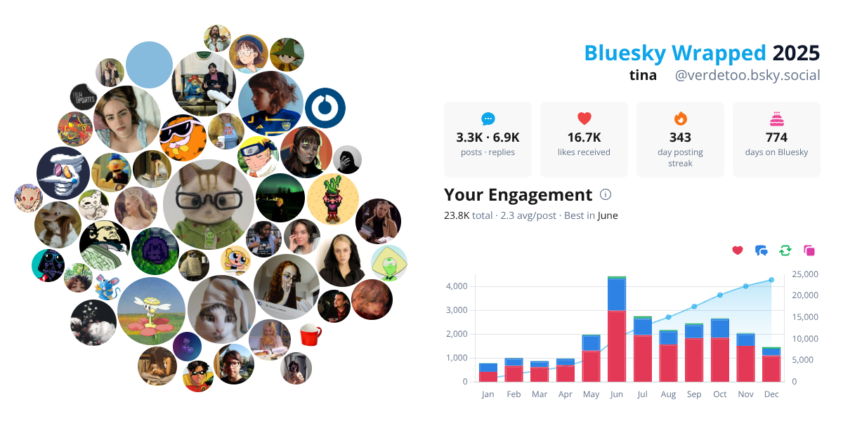 Your Bluesky Wrapped 2025 preview