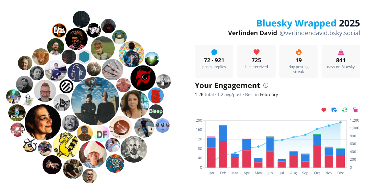 Your Bluesky Wrapped 2025 preview