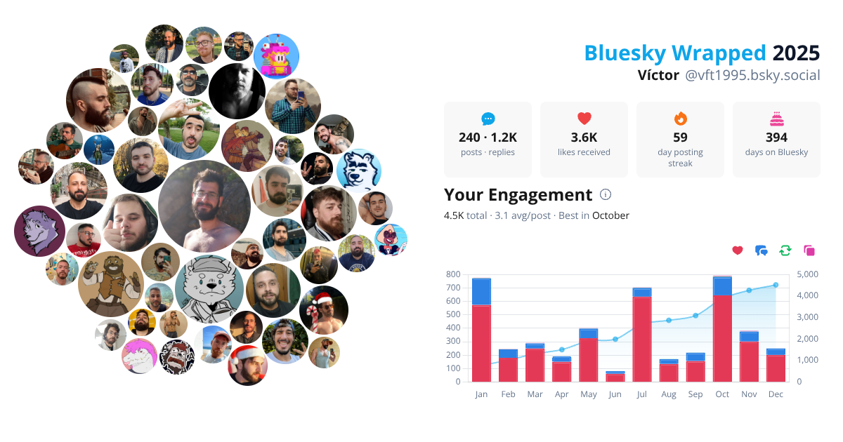 Your Bluesky Wrapped 2025 preview