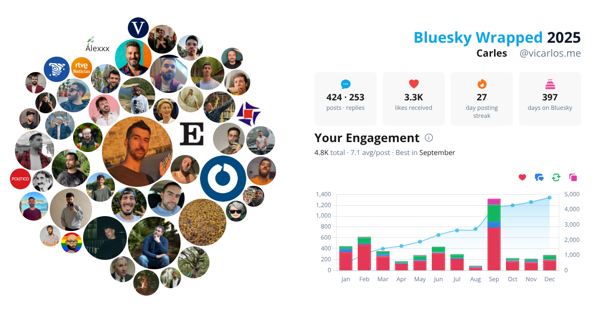 Your Bluesky Wrapped 2025 preview