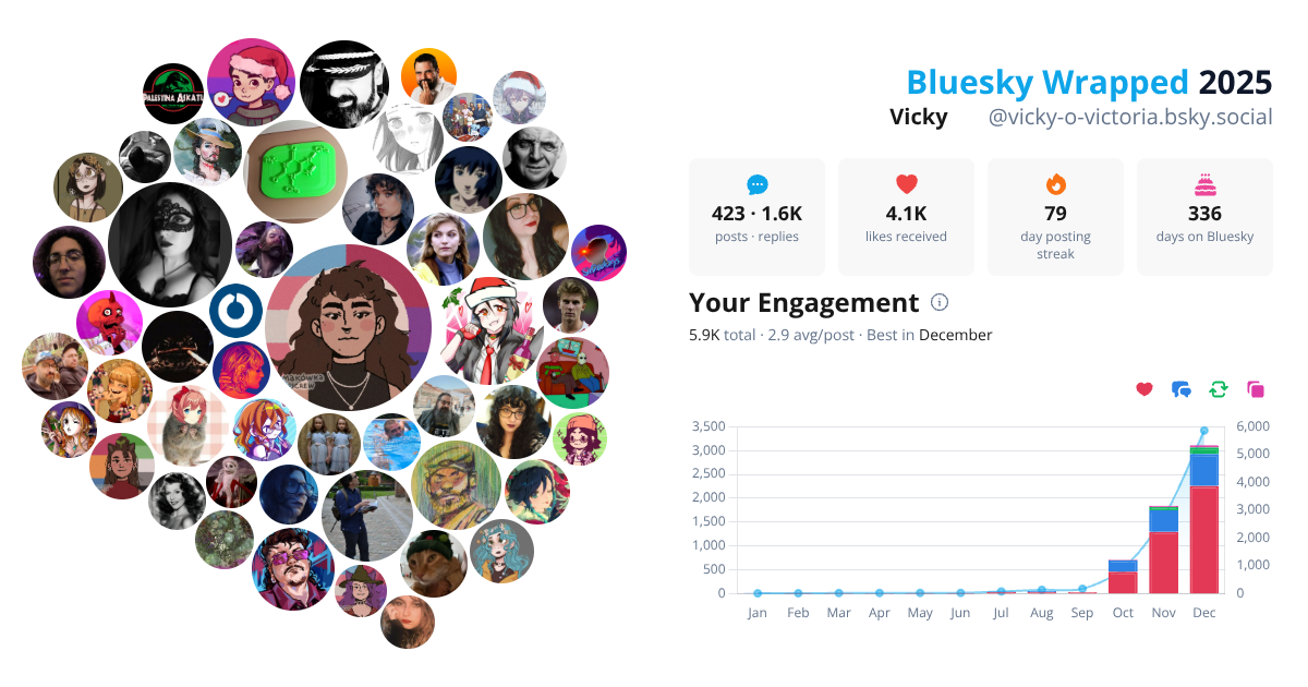 Your Bluesky Wrapped 2025 preview