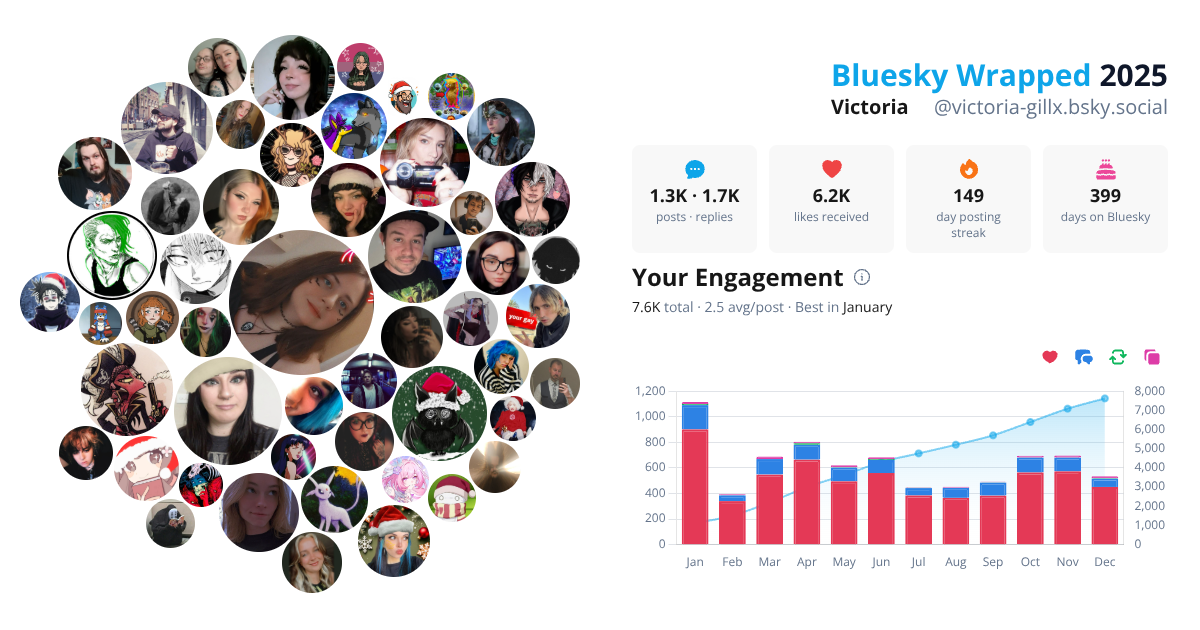 Your Bluesky Wrapped 2025 preview