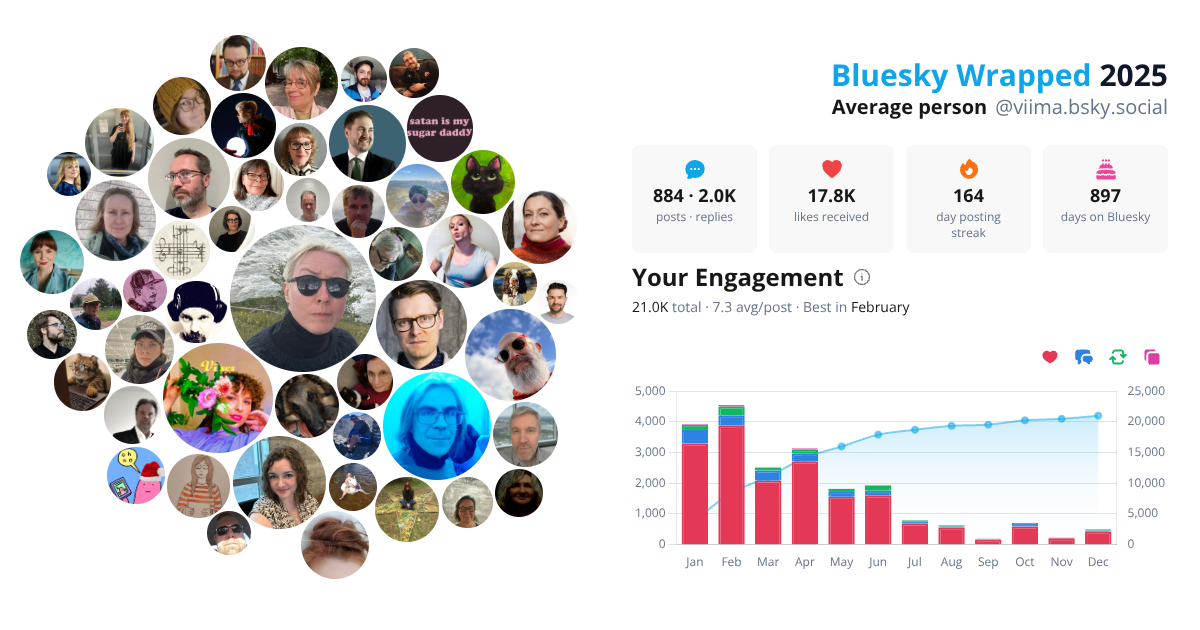 Your Bluesky Wrapped 2025 preview