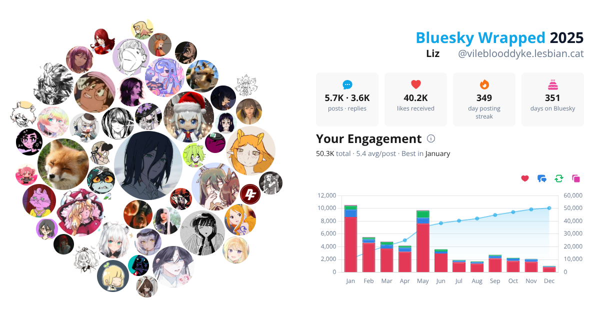 Your Bluesky Wrapped 2025 preview