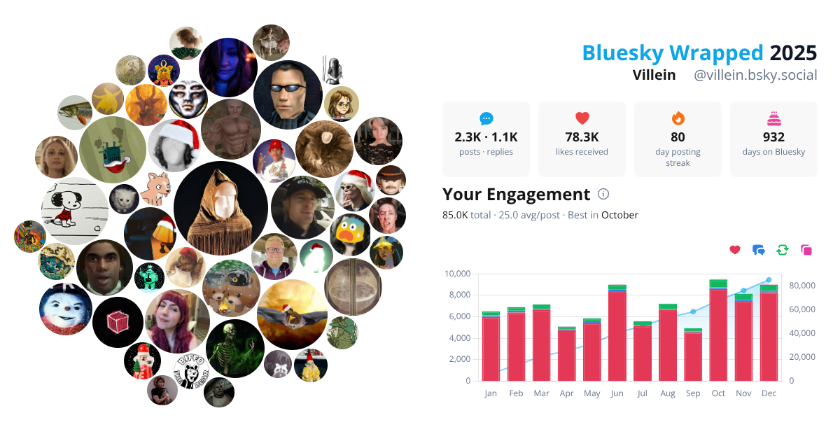 Your Bluesky Wrapped 2025 preview