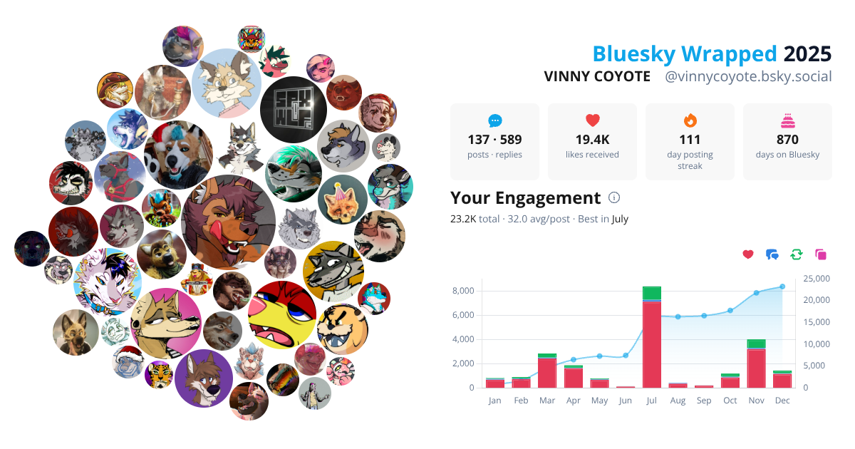 Your Bluesky Wrapped 2025 preview