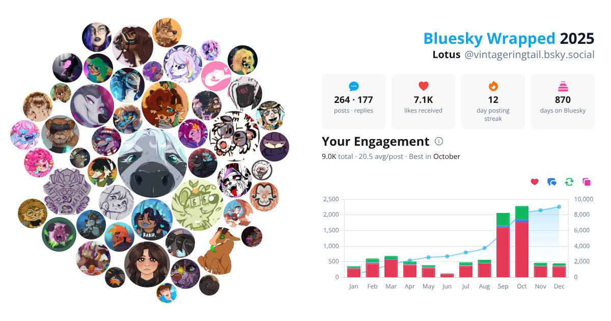 Your Bluesky Wrapped 2025 preview