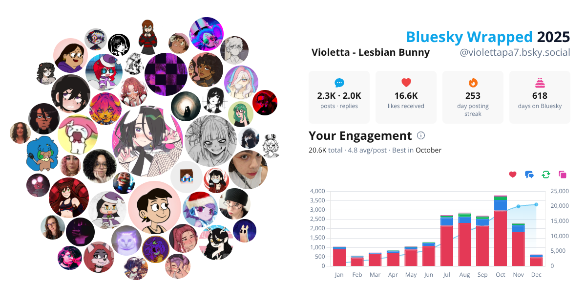 Your Bluesky Wrapped 2025 preview