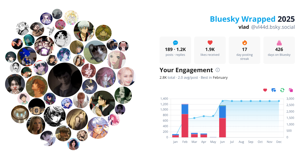 Your Bluesky Wrapped 2025 preview