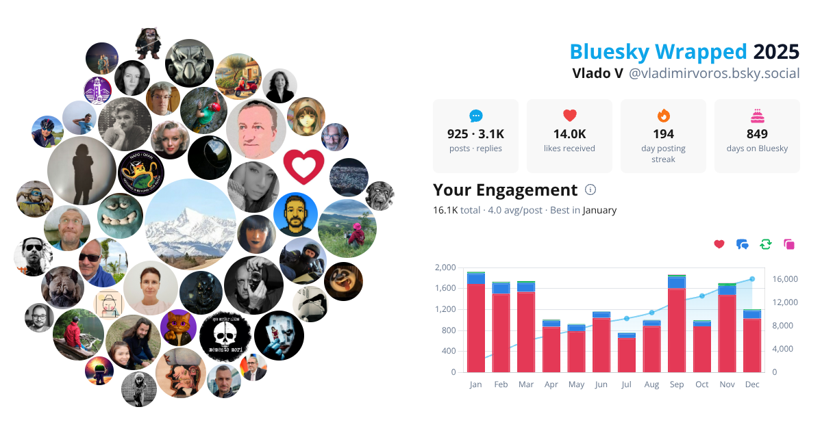 Your Bluesky Wrapped 2025 preview