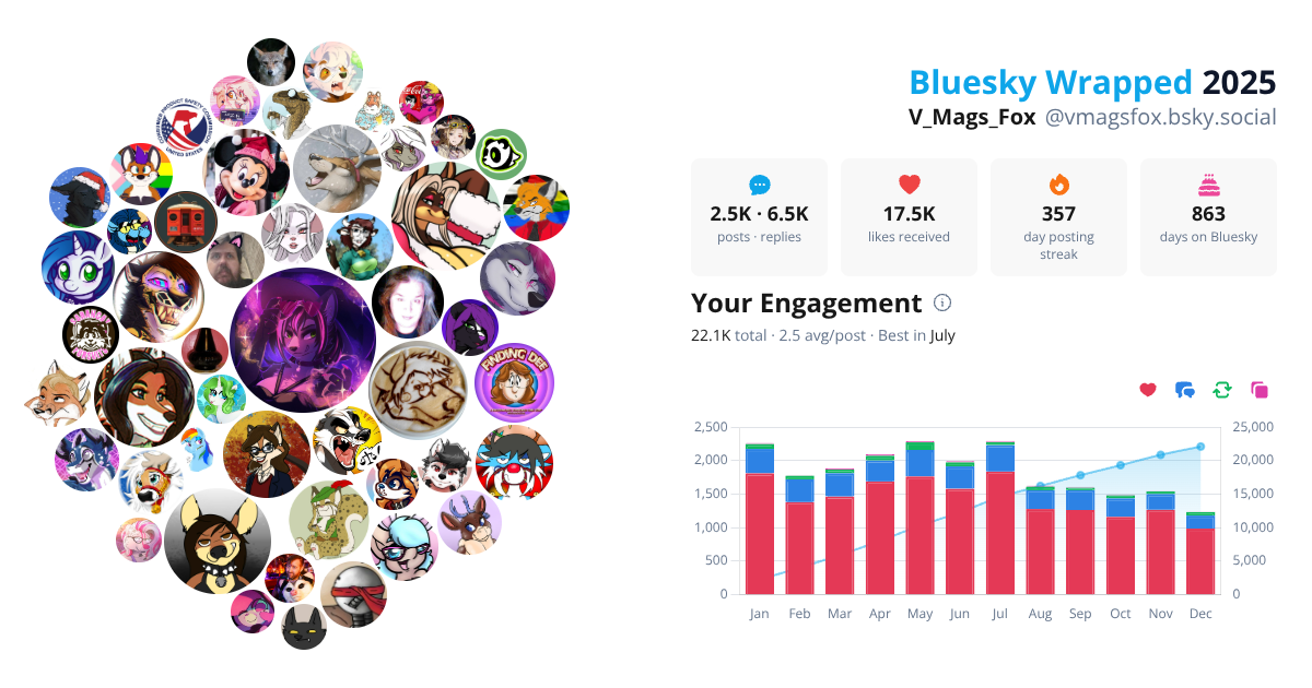 Your Bluesky Wrapped 2025 preview