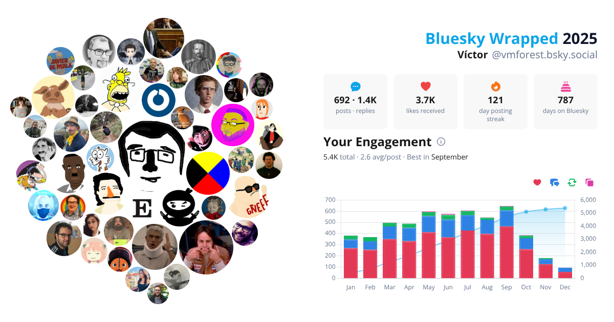 Your Bluesky Wrapped 2025 preview