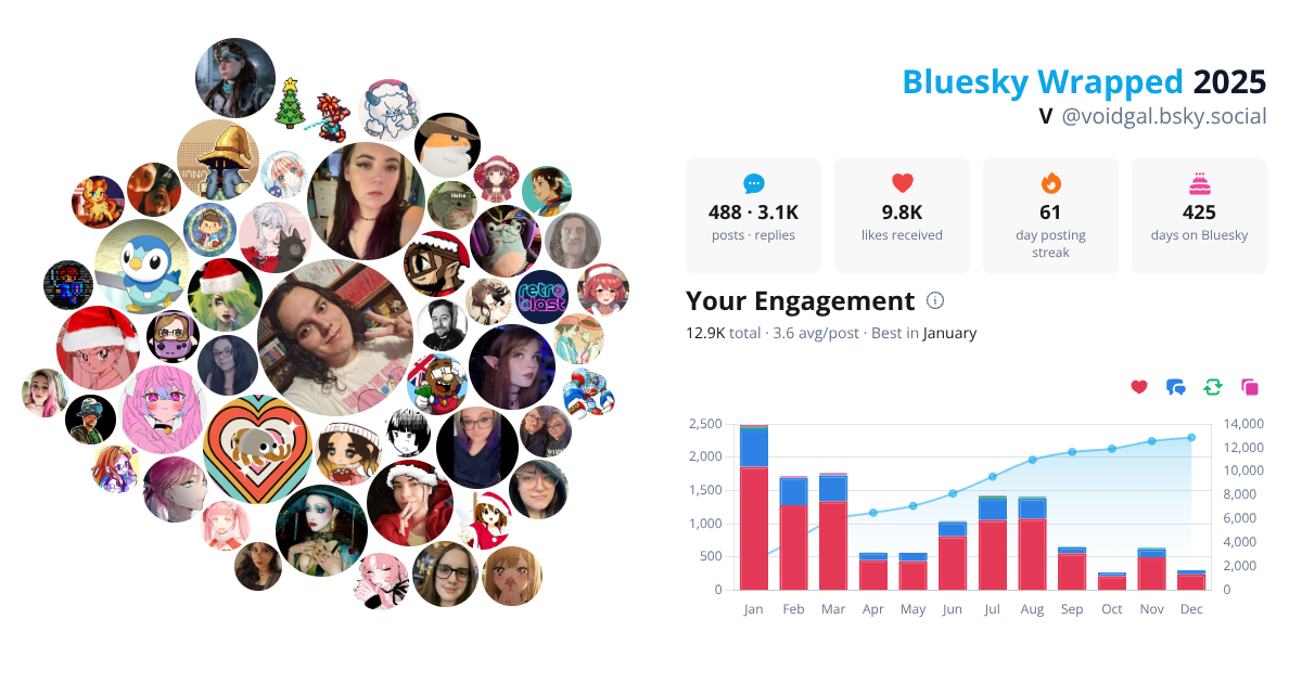 Your Bluesky Wrapped 2025 preview