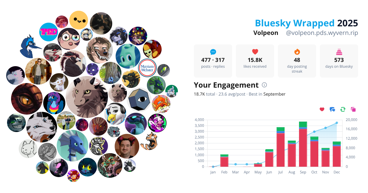 Your Bluesky Wrapped 2025 preview
