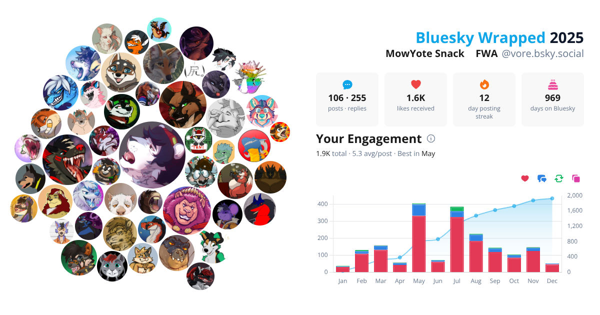 Your Bluesky Wrapped 2025 preview
