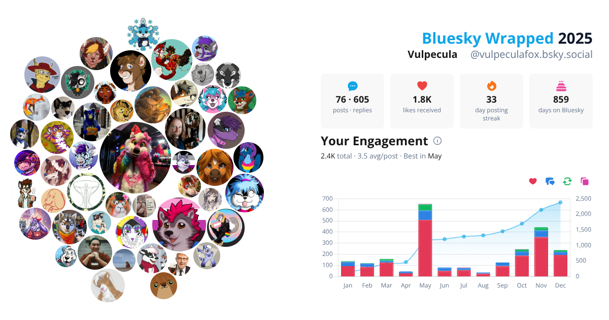 Your Bluesky Wrapped 2025 preview