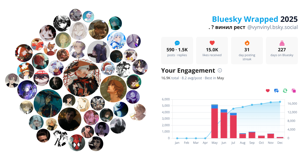 Your Bluesky Wrapped 2025 preview