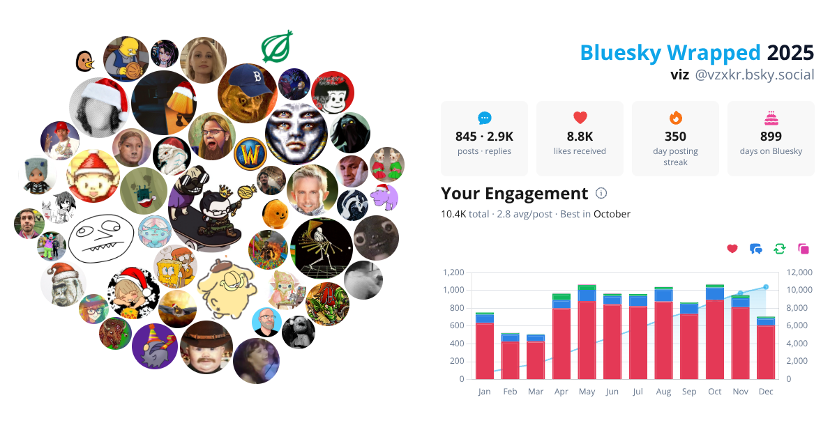 Your Bluesky Wrapped 2025 preview