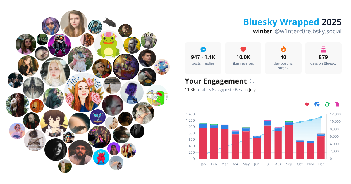 Your Bluesky Wrapped 2025 preview