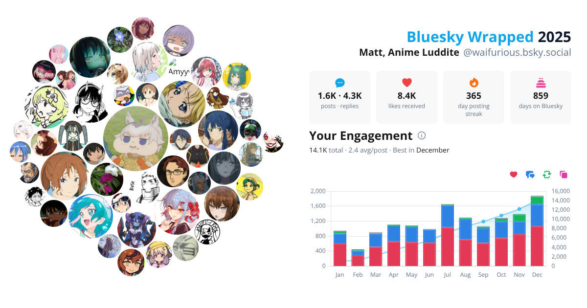 Your Bluesky Wrapped 2025 preview