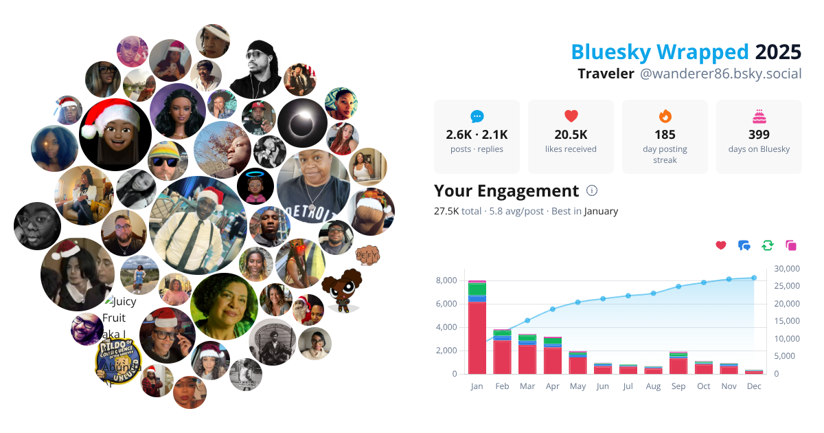 Your Bluesky Wrapped 2025 preview
