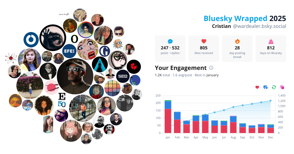 Your Bluesky Wrapped 2025 preview