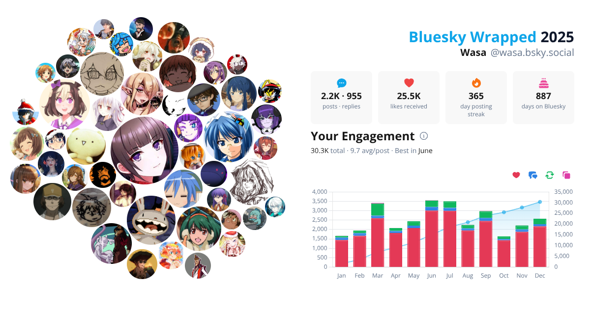 Your Bluesky Wrapped 2025 preview