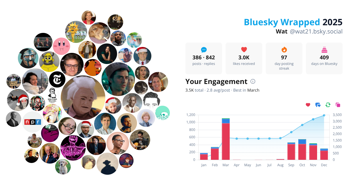 Your Bluesky Wrapped 2025 preview