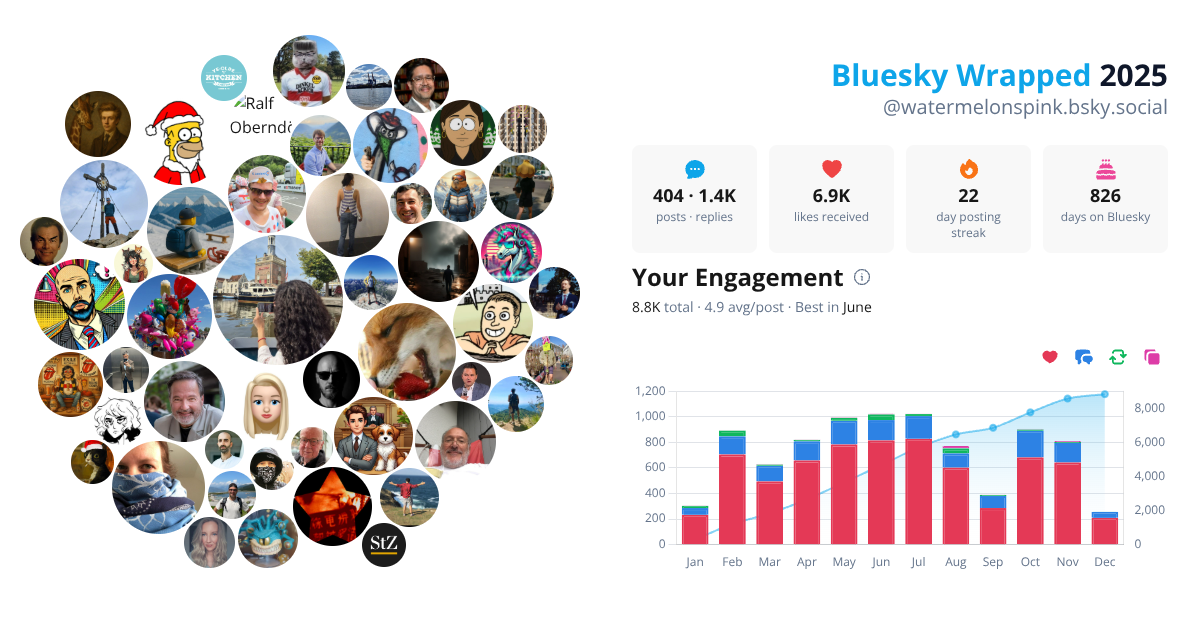 Your Bluesky Wrapped 2025 preview