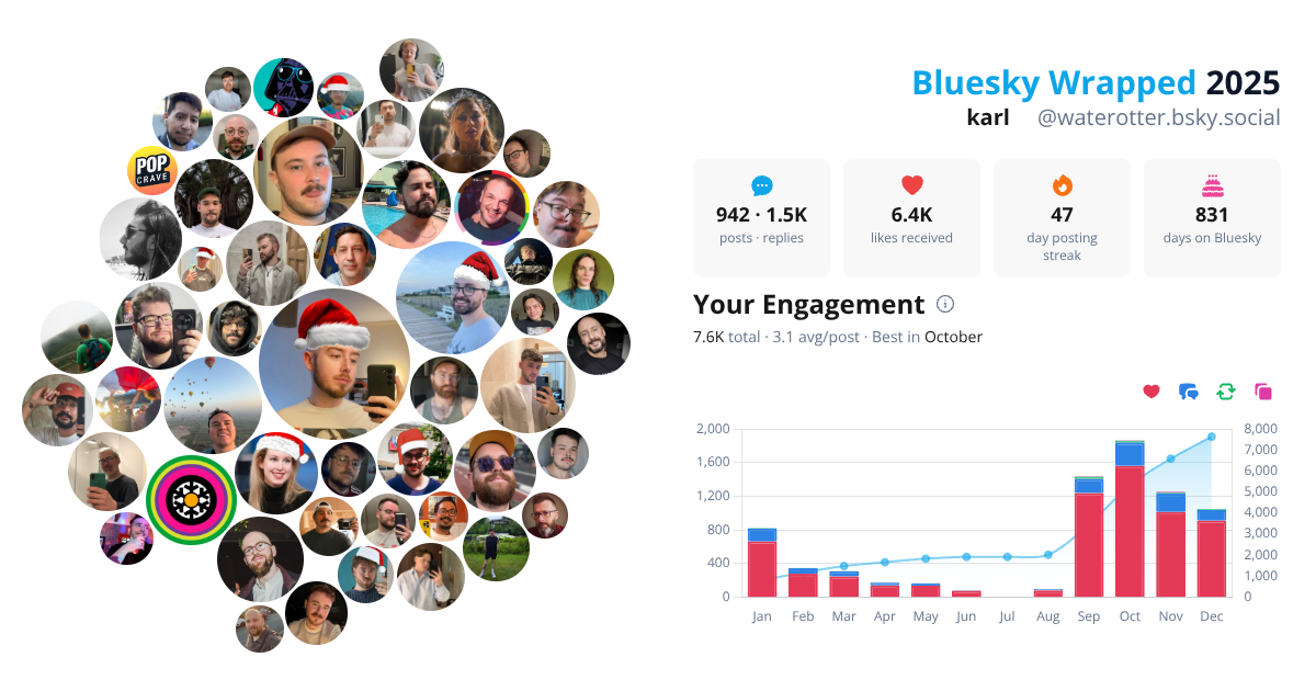 Your Bluesky Wrapped 2025 preview