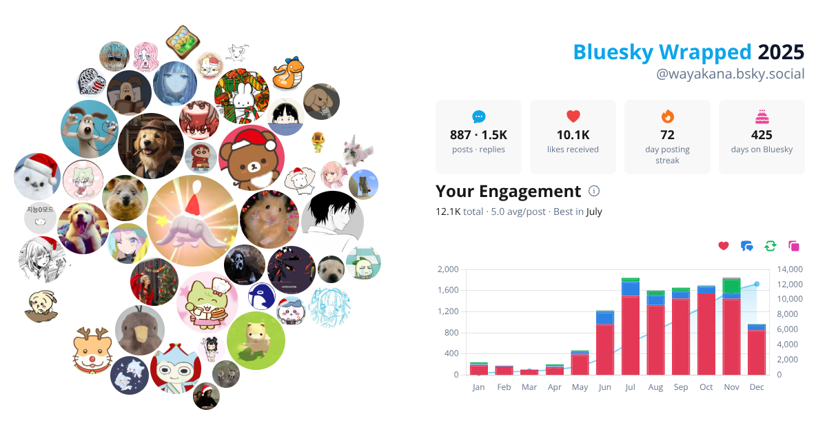 Your Bluesky Wrapped 2025 preview