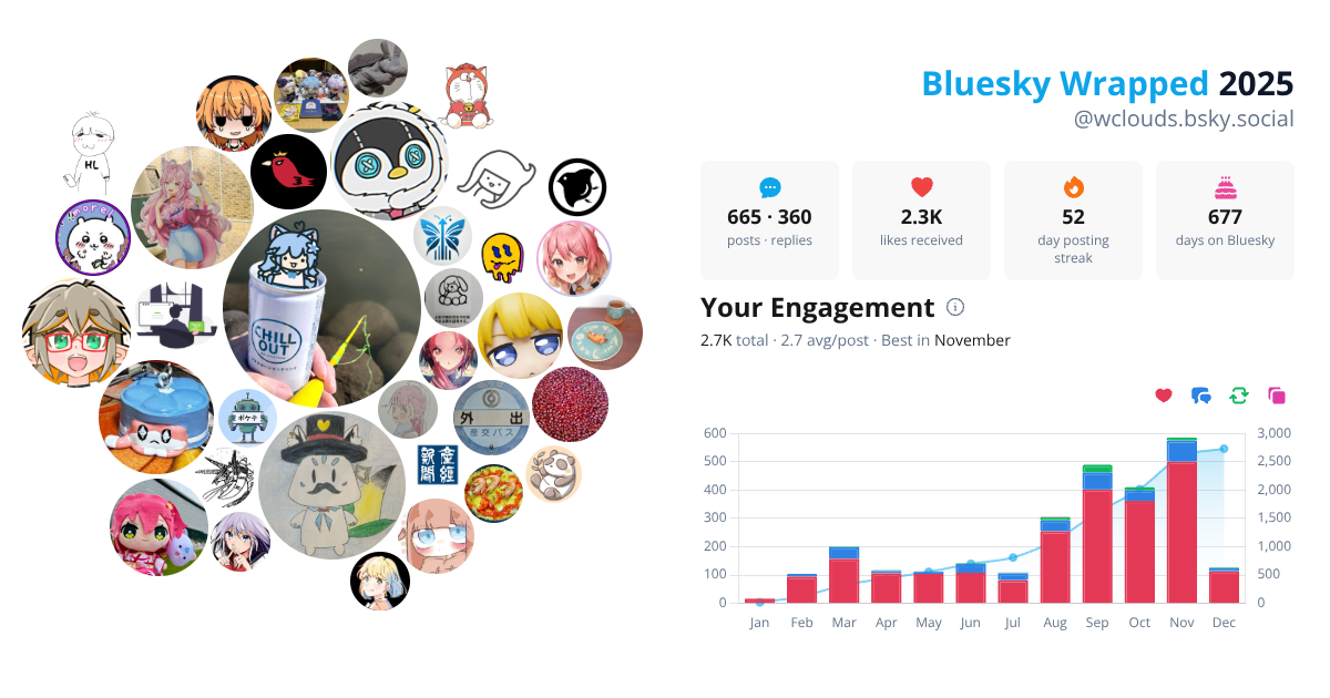 Your Bluesky Wrapped 2025 preview