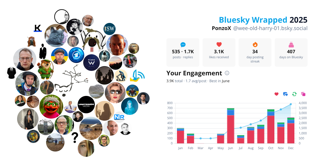 Your Bluesky Wrapped 2025 preview