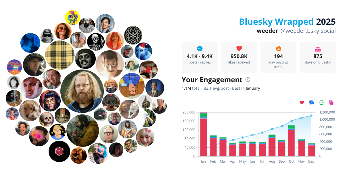 Your Bluesky Wrapped 2025 preview