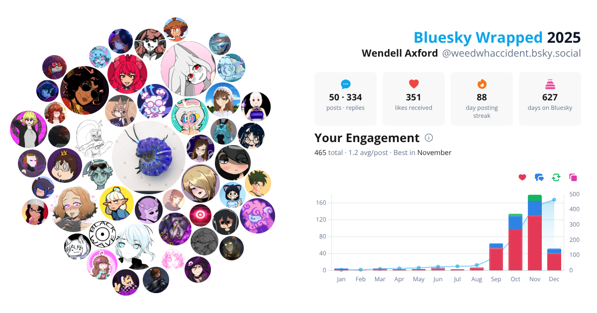 Your Bluesky Wrapped 2025 preview