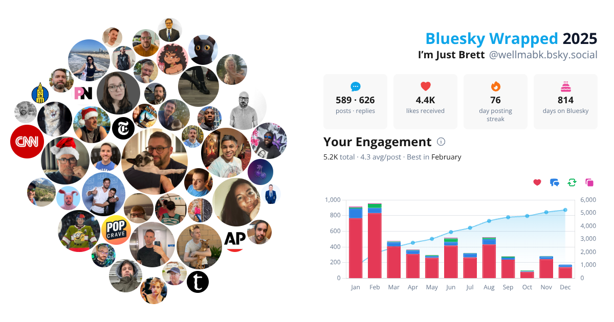 Your Bluesky Wrapped 2025 preview