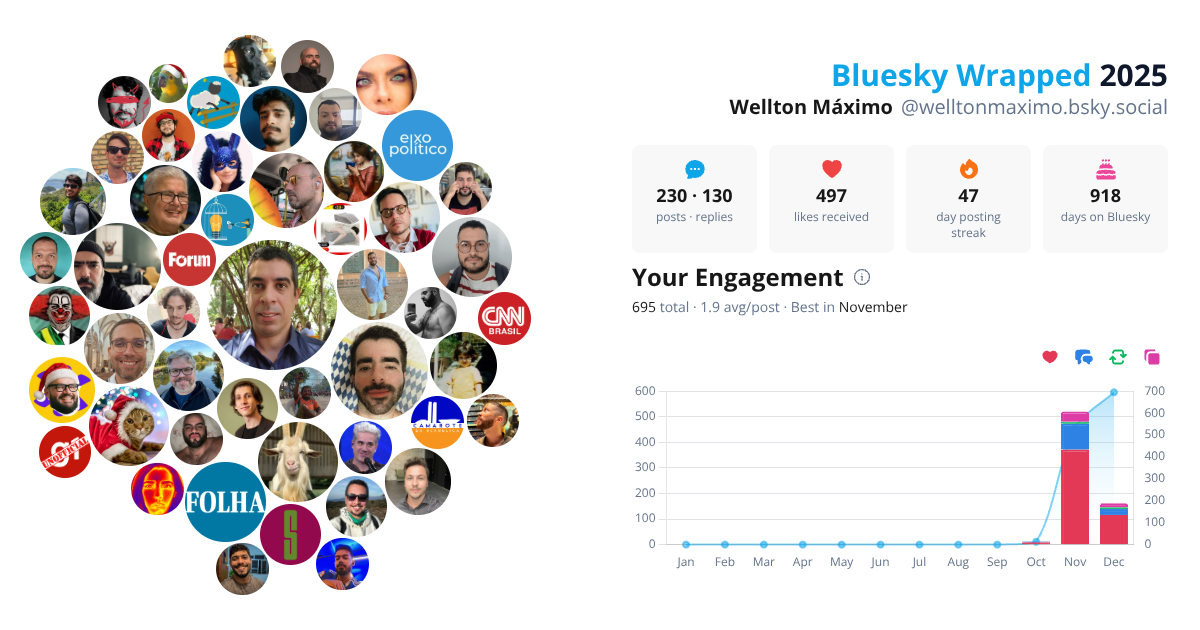 Your Bluesky Wrapped 2025 preview