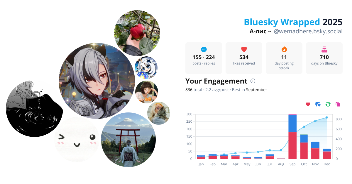 Your Bluesky Wrapped 2025 preview
